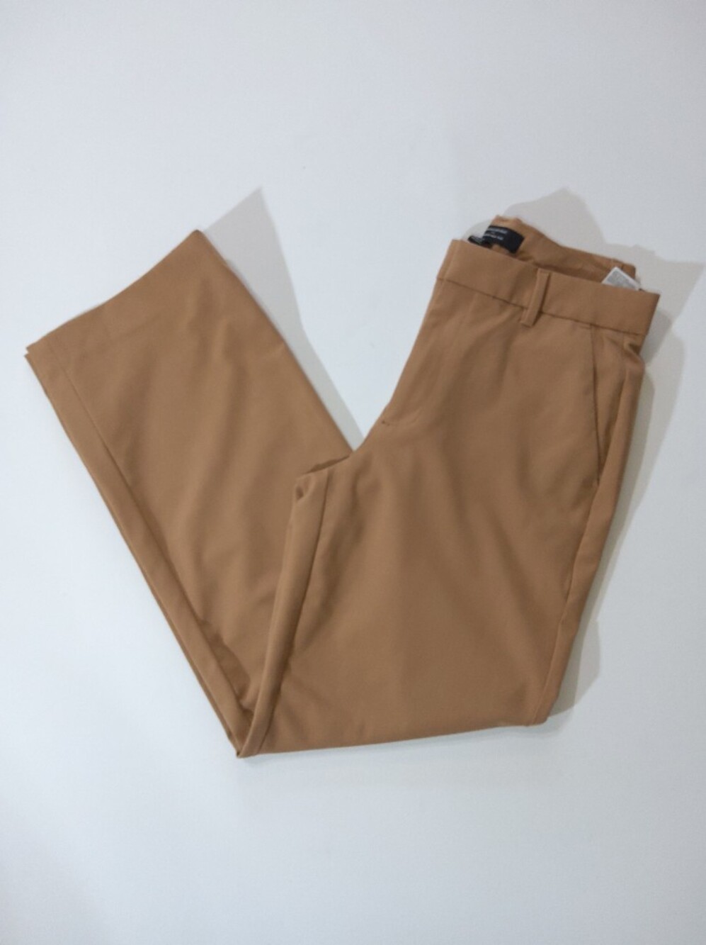 Banana Republic Straight High Rise Pants Womens 2P Tan Minimalist Career Bottoms